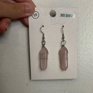 Rose quartz earrings